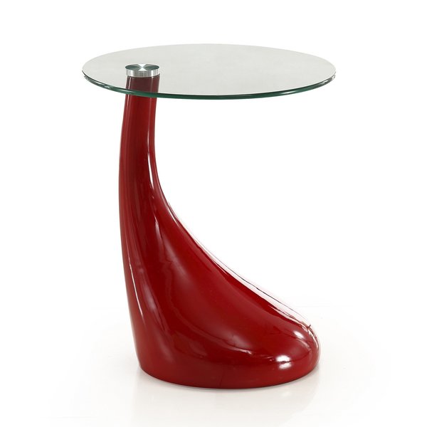 Manhattan Comfort Lava Accent Table in Red ET003-RD